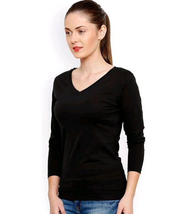 Casual Wear Full Sleeve Regular Fit Top for Women, Top for Girls Free Size (Bust 28-32,Length-18, Brown) - Black, M