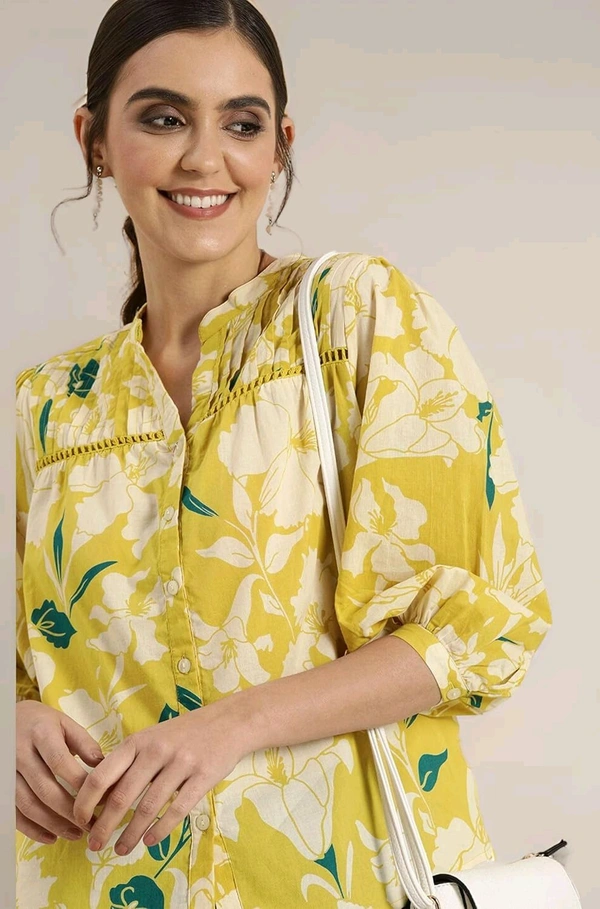 Women's Cotton Printed Regular Fit top - Turbo, M