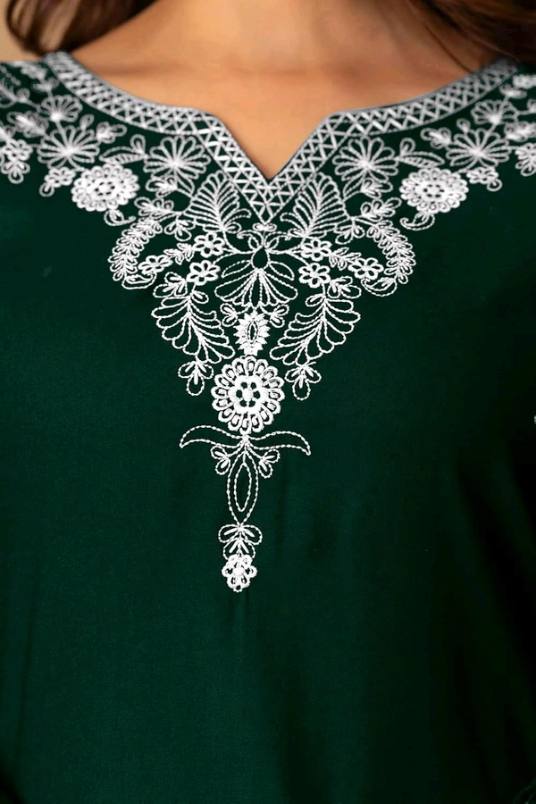 Women Rayon Regular Top - Bottle Green, M