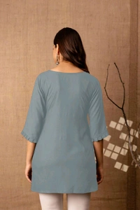 Women Rayon Regular Top - Oslo Gray, S