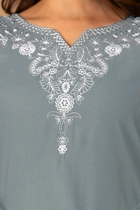 Women Rayon Regular Top - Oslo Gray, S