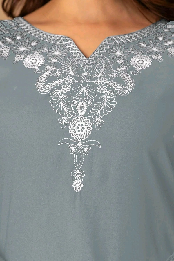 Women Rayon Regular Top - Oslo Gray, S