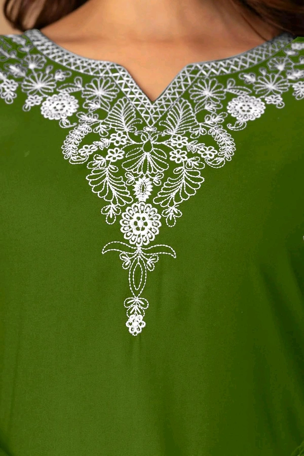 Women Rayon Regular Top - Green Leaf, XXL