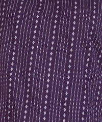 Women Striped Pure Cotton. Straight Kurta (Purple) - Eggplant, L