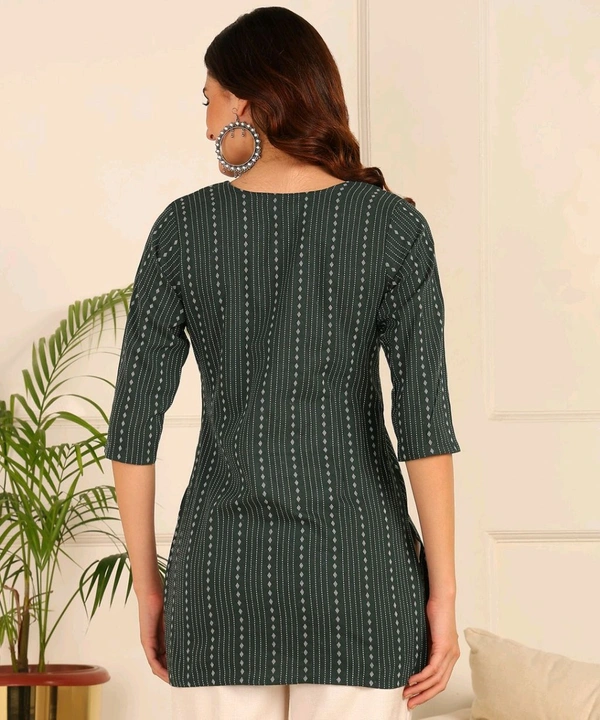 Women Striped Pure Cotton. Straight Kurta (Purple) - Nandor, M