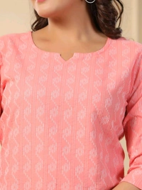 Women's Printed Short Kurti, 3/4 Sleeves - Geraldine, XXXL