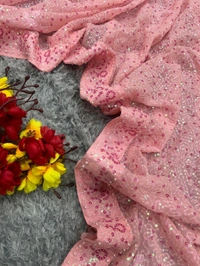 Light Baby Pink Fancy Designer Sarees - Cosmos, Free Size