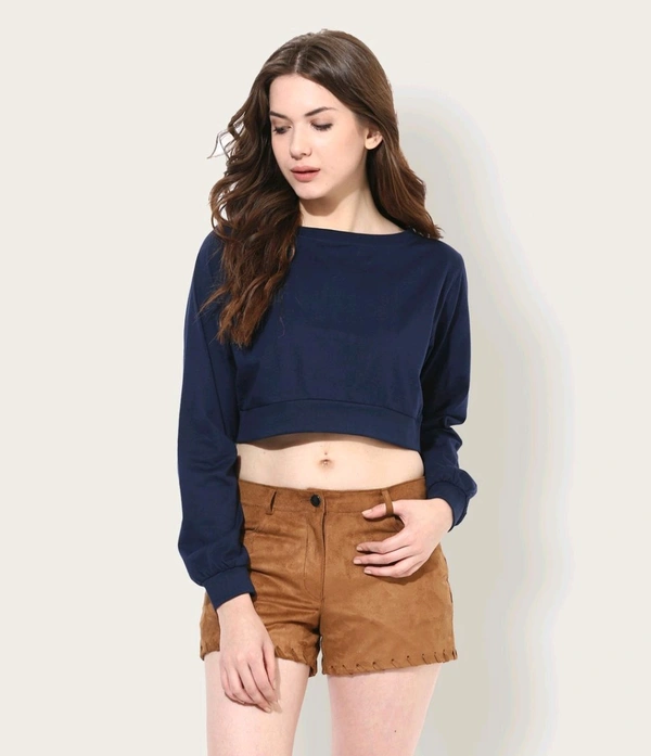 Casual Regular Sleeves Solid Women Black Top - Ebony Clay, L