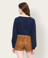 Casual Regular Sleeves Solid Women Black Top - Ebony Clay, L