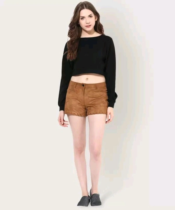 Casual Regular Sleeves Solid Women Black Top - Black, M