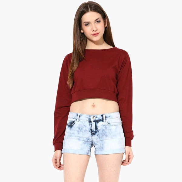 Casual Regular Sleeves Solid Women Black Top - Merlot, M