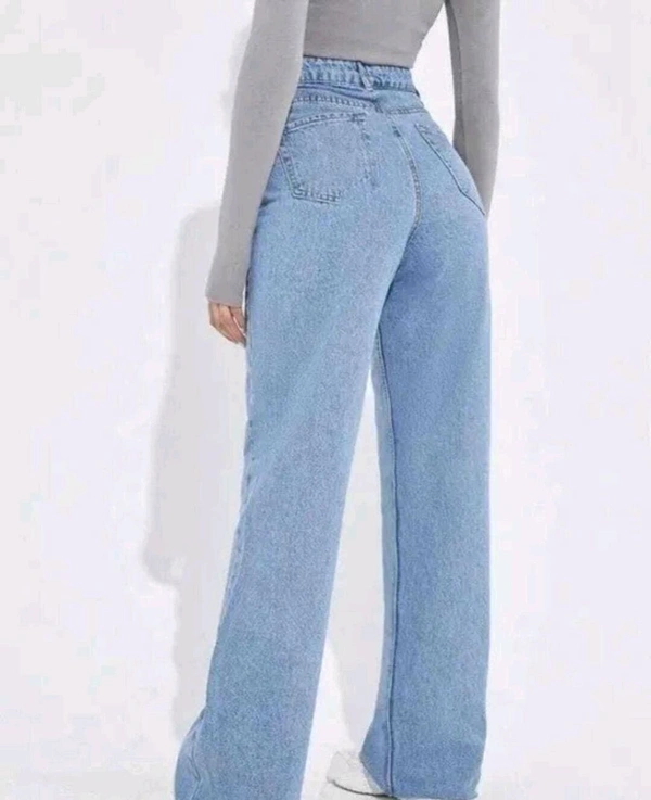 Women Straight Fit High Rise Blue Jeans - Polo Blue, 36