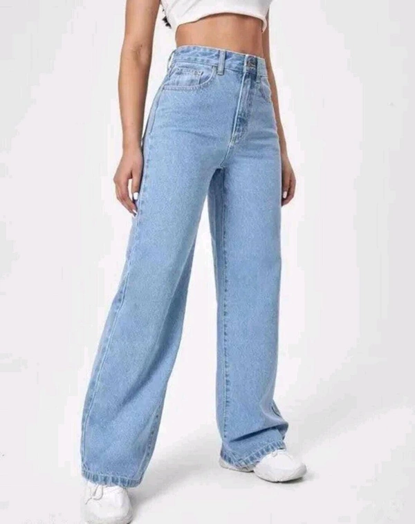 Women Straight Fit High Rise Blue Jeans - Polo Blue, 36