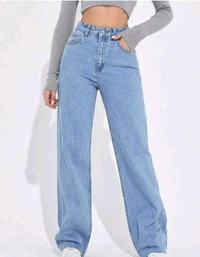 Women Straight Fit High Rise Blue Jeans - Polo Blue, 36