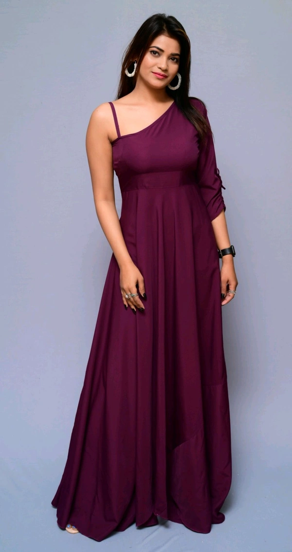 Women Fit and Flare Maroon Dress
- Wine, L