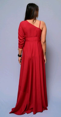 Women Fit and Flare Maroon Dress
- Maroon, 3XL