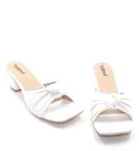 Block Heel Slipper For Women And Girl - White, 3