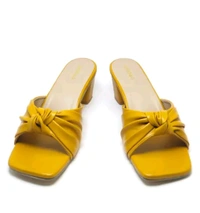 Block Heel Slipper For Women And Girl - Buddha Gold, 7