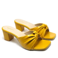 Block Heel Slipper For Women And Girl - Buddha Gold, 7