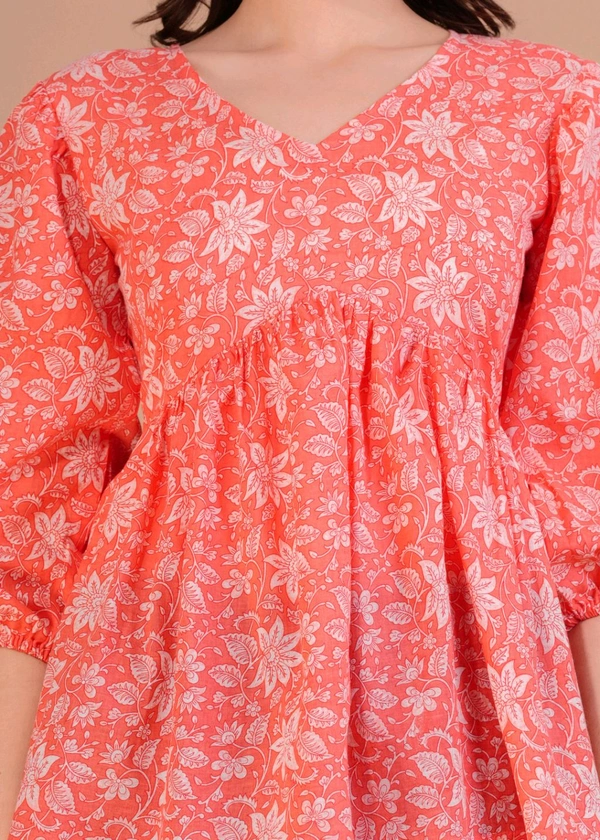 Party Balloon Sleeve Printed Women White, Pink Top
- Bittersweet, X