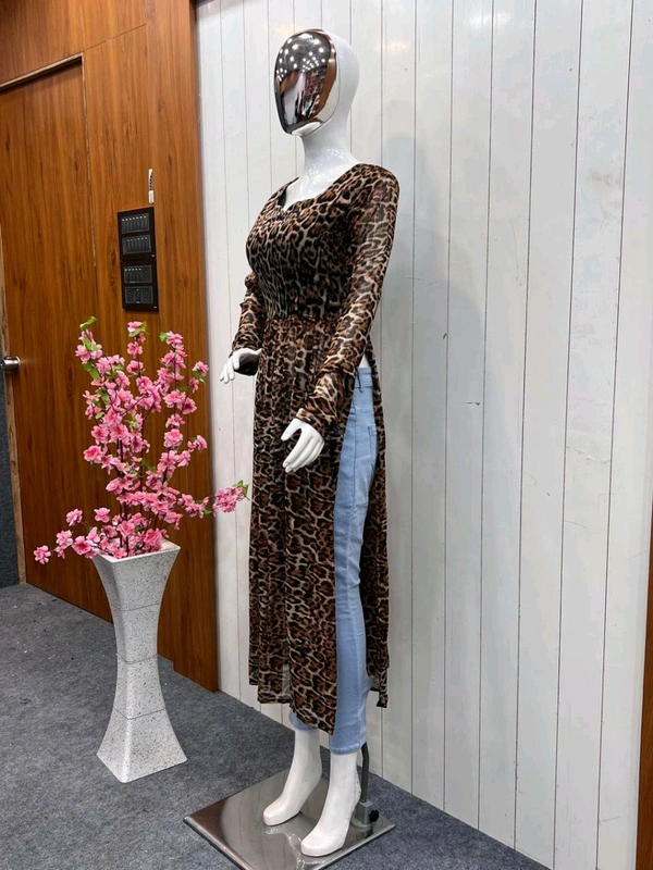 Women Printed Georgette A-line Kurta (Multicolor)
- Sandal, XXS