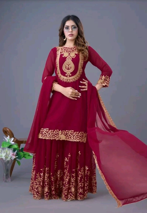 Amazing Yellow Color Faux Georgette With Embroidery Sequence Thread Work Salwar Suit
- Siren, XXL