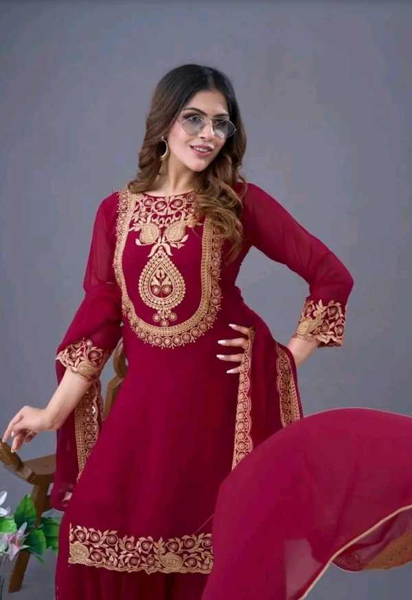 Amazing Yellow Color Faux Georgette With Embroidery Sequence Thread Work Salwar Suit
- Siren, XXL