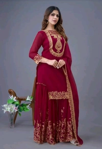 Amazing Yellow Color Faux Georgette With Embroidery Sequence Thread Work Salwar Suit
- Siren, XXL