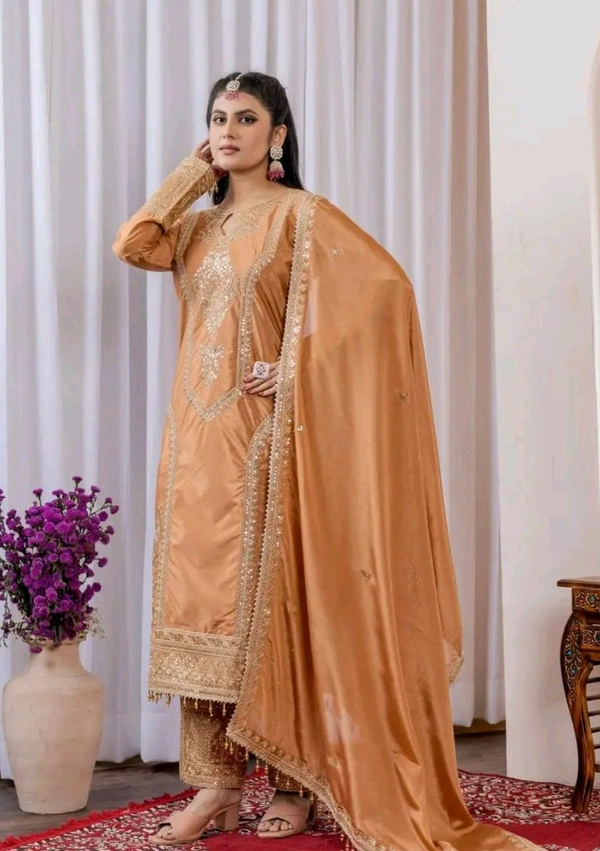 Heavy Chinon Silk kurti Eith Embroidered salwar And Dupatta Set
- Cape Palliser, L