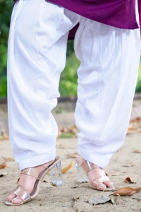 Viscose Rayon Kurti Patiala Dupatta Set - Plum, L