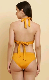 Women Two Piece Cuba Swimwear Bikini Set - Buttercup, L