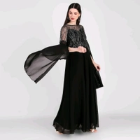 Women Maxi Black Full Length - Black, XXL