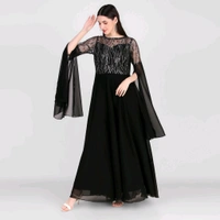 Women Maxi Black Full Length - Black, XXL