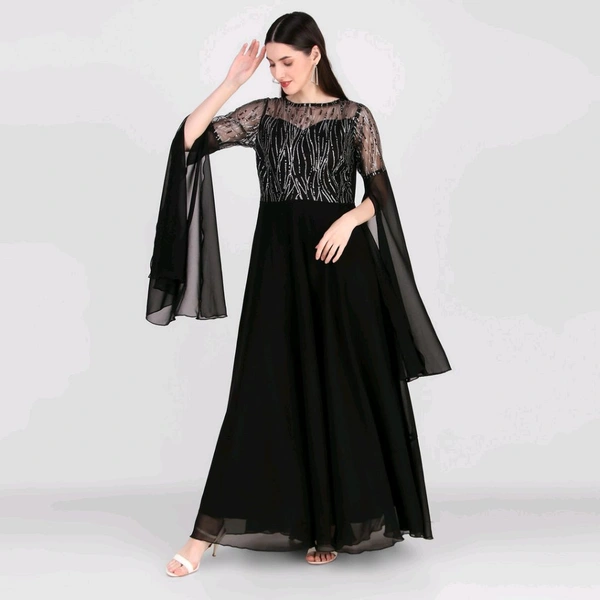Women Maxi Black Full Length - Black, XXL
