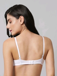 SDROSE Women's Cotton Lightly Padded Full Coverage Non-Wired T-Shirt White Color Bra Pack of 1
- White, 40A