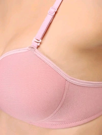 SDROSE Women's Cotton Lightly Padded Full Coverage Non-Wired T-Shirt White Color Bra Pack of 1
- Pink Rose, 32B