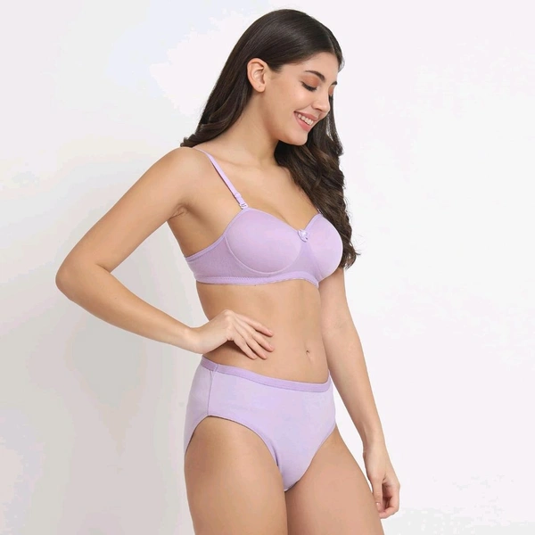 Women' s Premium Lightly Padded Bra Panty Set Pack of 3
- Prelude, 32B