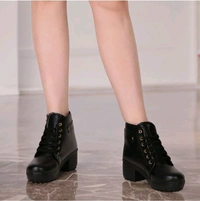 Women Stylish Ladies casual Boots for Girls (R-Boot-004-P-10) Boots For Women (Pink, 10) - Black, IND-4