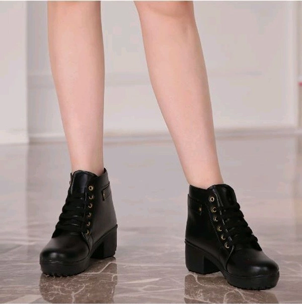 Women Stylish Ladies casual Boots for Girls (R-Boot-004-P-10) Boots For Women (Pink, 10) - Black, IND-6