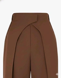 Women Loose Fit Beige Lycra Blend Trousers
- XL, Brown