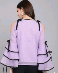 Women's top for Summer Georgette Dori Design in Cap Sleeve Casual Top for Women/Girls Top - L, Snuff