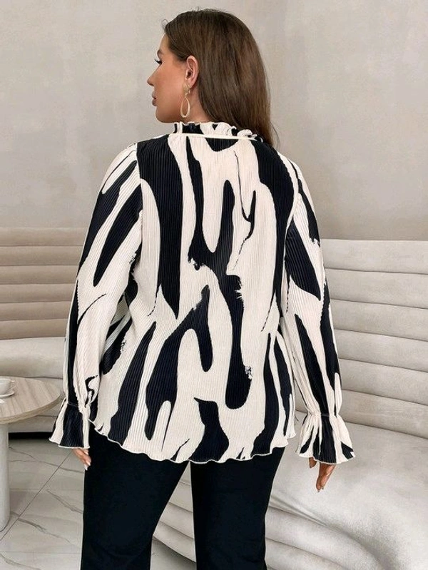 HouseOfCommon Casual Dolman Sleeve Printed Women White Top - L, White
