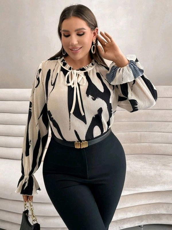 HouseOfCommon Casual Dolman Sleeve Printed Women White Top - S, White