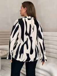 HouseOfCommon Casual Dolman Sleeve Printed Women White Top - XL, White