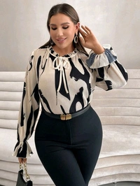 HouseOfCommon Casual Dolman Sleeve Printed Women White Top - XXL, White