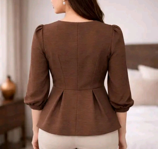 Classy latest Woman Top& Tunics - XL, Saddle