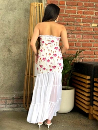 Beautiful Black Bodycon Maxi Dress for Women | Shoulder Strap Sheer Panel Evening Gown | Party & Cocktail Wear - M, Ecru White