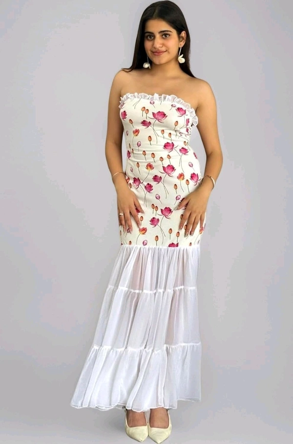 Beautiful Black Bodycon Maxi Dress for Women | Shoulder Strap Sheer Panel Evening Gown | Party & Cocktail Wear - S, Ecru White