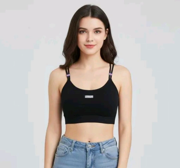 Combo of 2 Women’s Stylish Double Strap Bra | Seamless Padded Slip-On | Soft Stretchable Fabric | Daily Wear (ANY COLOUR SEND)
- 34B, Black