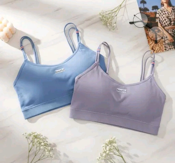 Combo of 2 Women’s Stylish Double Strap Bra | Seamless Padded Slip-On | Soft Stretchable Fabric | Daily Wear (ANY COLOUR SEND)
- 34B, Hoki